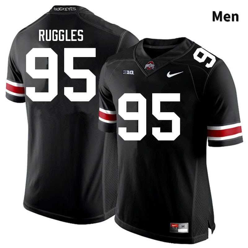Ohio State Buckeyes Noah Ruggles Men's #95 Black Authentic Stitched College Football Jersey